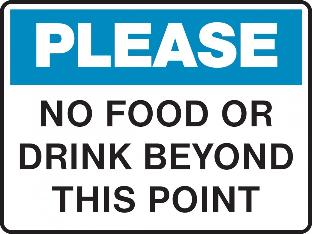 No Food Or Drink Sign Printable   Clipart Best