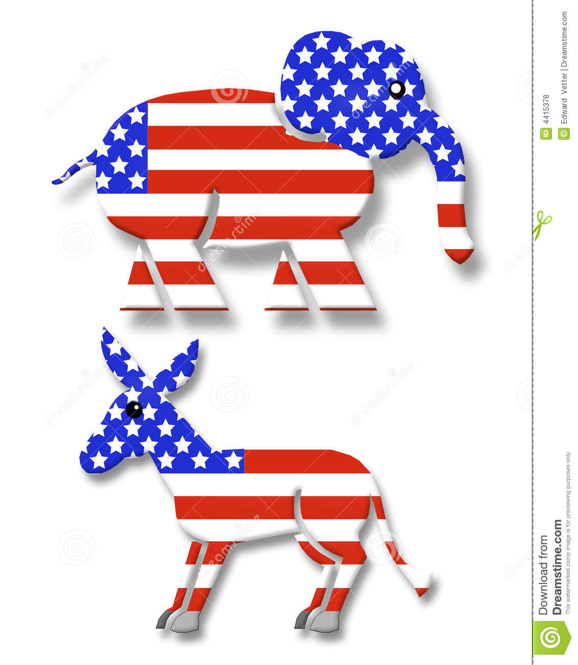 Political Party Symbols 3d Editorial Stock Photo   Image  4415378