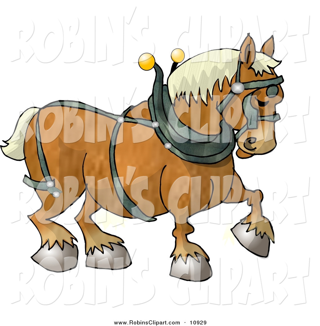 Preview  Clip Art Of A Brown Belgian Heavy Draft Horse By Dennis Cox