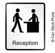 Reception Information Sign   Monochrome Reception Public