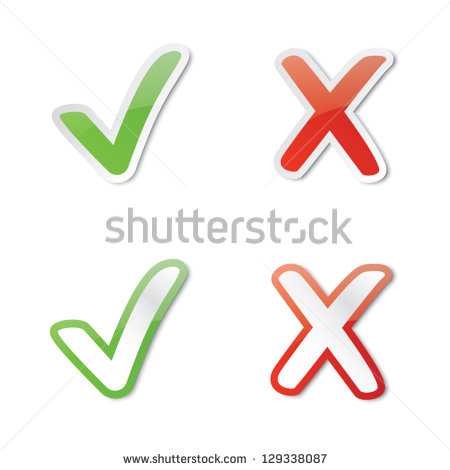 Right And Wrong Marks Vector Eps10   Stock Vector