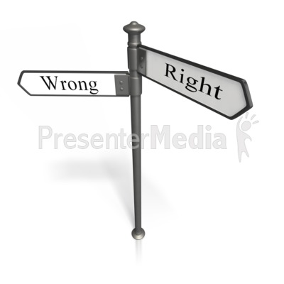 Right And Wrong   Presentation Clipart   Great Clipart For