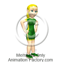 Run Girl Fat Thin Exercise Animated Clipart