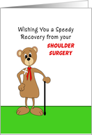 Shoulder Surgery Get Well Greeting Card Bear Band Aid On Shoulder Card