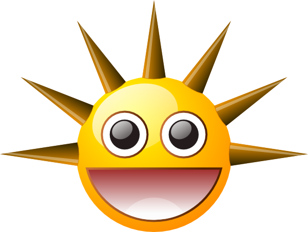 Smiley With Spikes Clip Art   Vector Clip Art Online Royalty Free