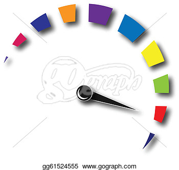Speed Odometer Colorful Logo   Vector Clipart Gg61524555   Gograph