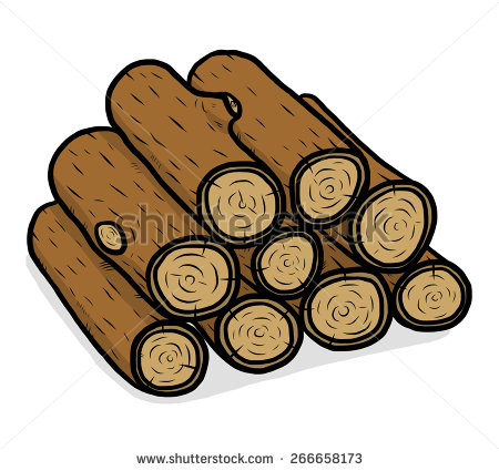 Stack Of Nine Wooden Logs