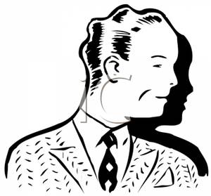 Suave Man In A Nice Suit And Tie   Royalty Free Clipart Picture