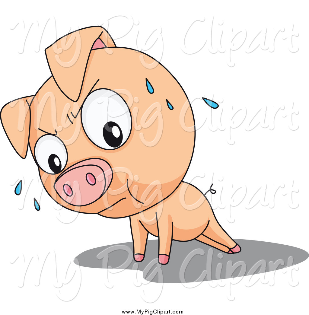 Swine Clipart Of A Cute Pig Doing Push Ups By Colematt    1478