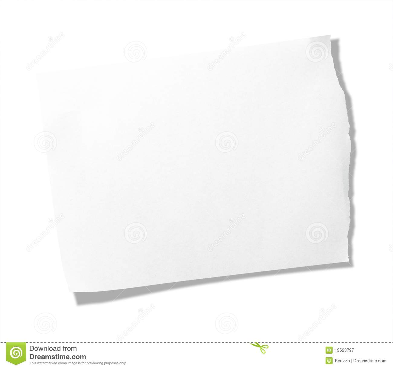 Torn Piece Of Memo Pad Paper Royalty Free Stock Photography   Image