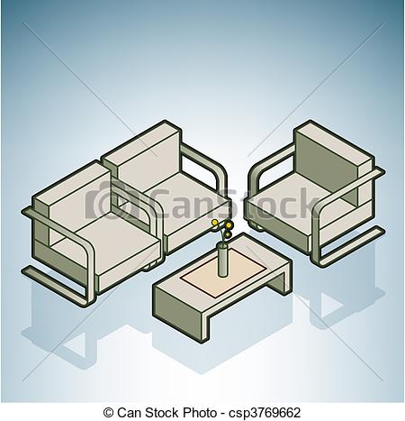 Vector   Chairs At Reception Desk   Stock Illustration Royalty Free