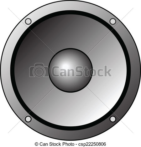 Vector   Grey Toned Speaker Clip Art   Stock Illustration Royalty