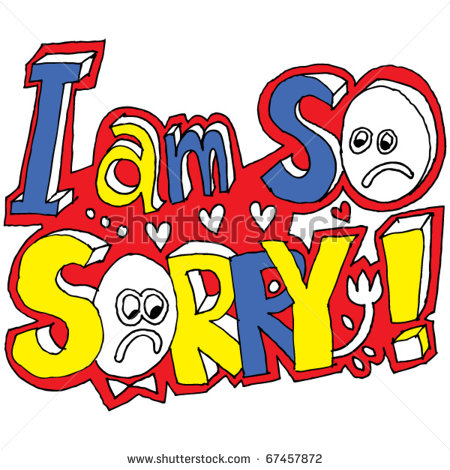 Am So Sorry  Doodle Lettering Stock Vector 67457872   Shutterstock
