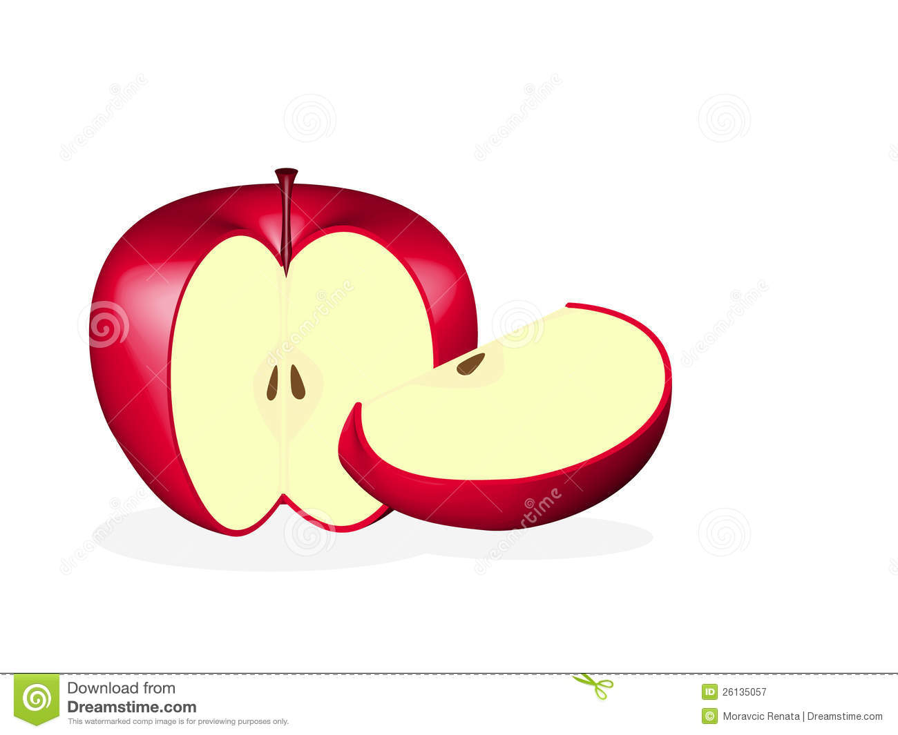 Apple Slices Clip Art