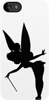 Black Tinker Bell Silhouette Iphone Cases   Skins By Bethannieej    