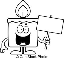 Cartoon Candle Sign   A Cartoon Illustration Of A Candle