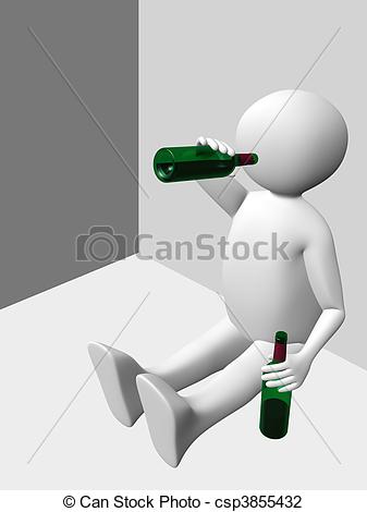 Clip Art Of Drinking Man   A Man Drinking From A Bottle Of Wine