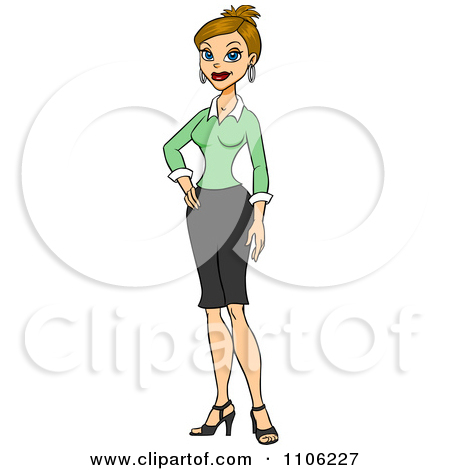 Clipart Proud Professional Indian Business Woman Posing   Royalty Free