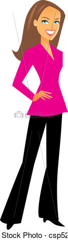 Clipart Vector Of Professional Woman Figure   Woman Standing