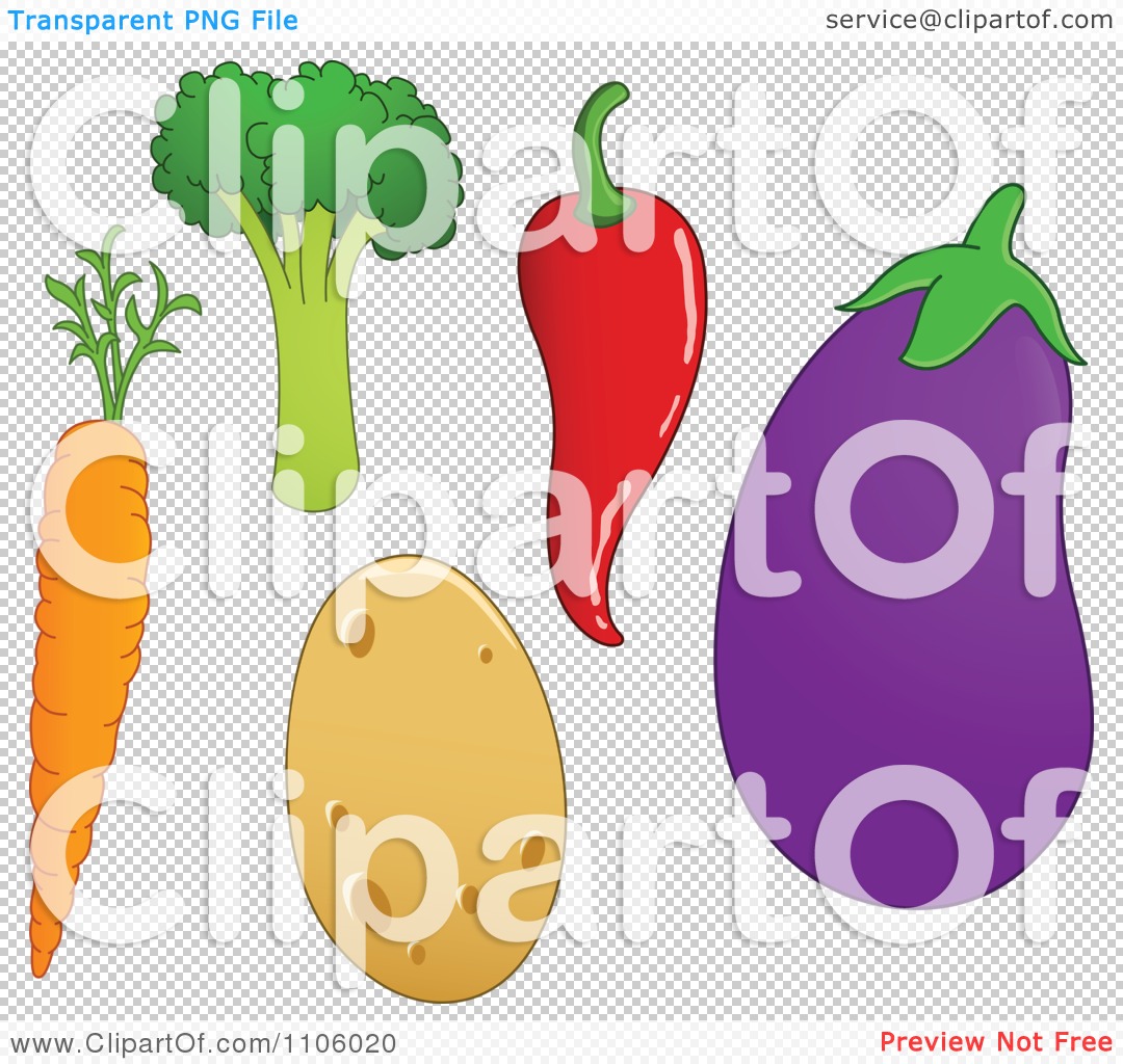 Clipart Whole Foods Carrot Broccoli Potato Chili Pepper And Eggplant    