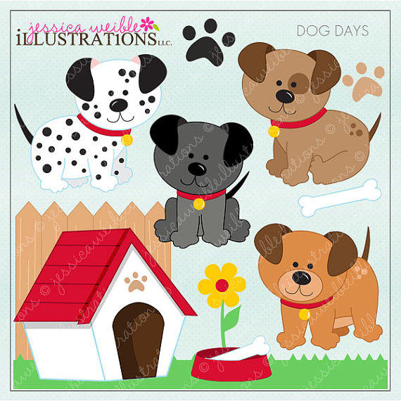Dog Days Clip Art Dog Days Cute Digital Clipart
