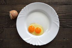 Egg With Double Yolk Royalty Free Stock Images
