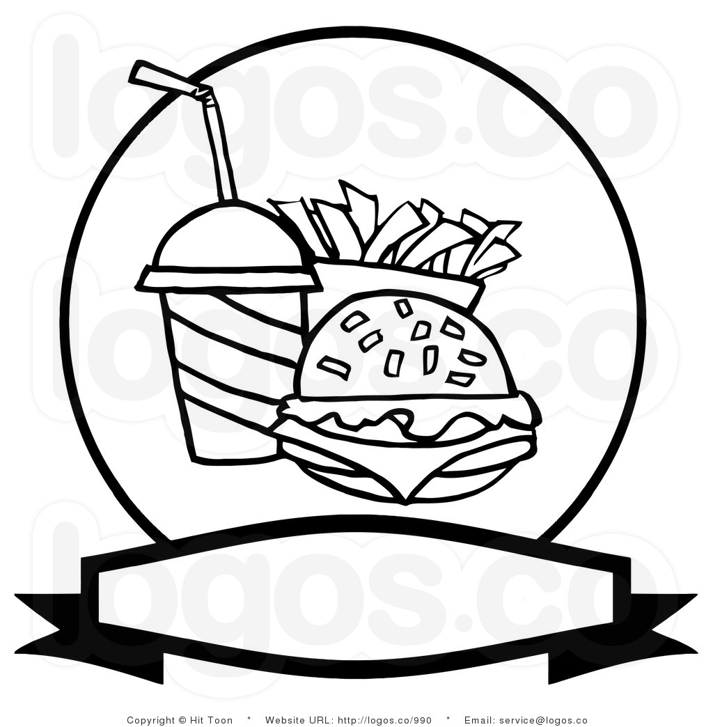 Hamburger Clipart Black And White Royalty Free Black And White Fast