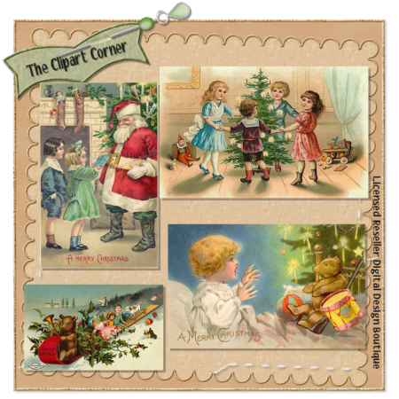 Holiday Clip Art    Christmas Clipart    Vintage Christmas Grab Bag 3
