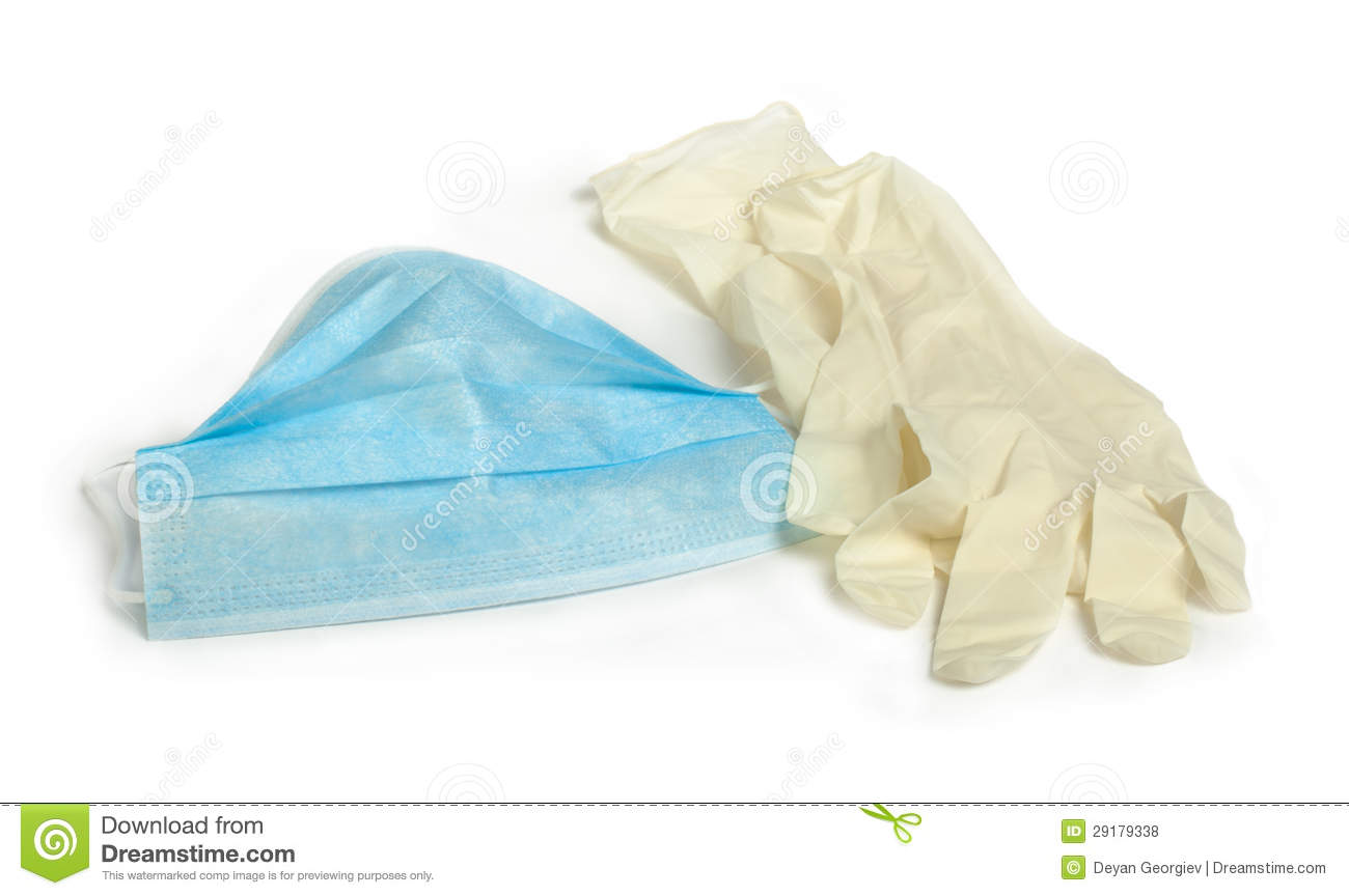 Medical Mask And Gloves Royalty Free Stock Photos   Image  29179338