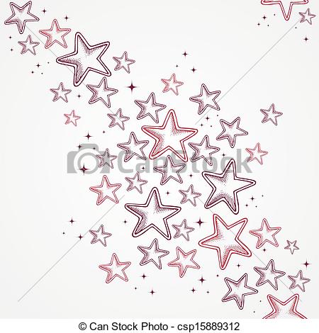 Merry Christmas Hand Drawn Star Shapes Seamless Pattern Background