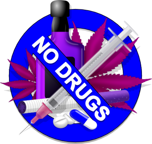 No Drugs Allowed Sign   Vector Clip Art
