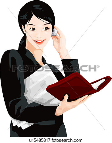 Of Professional Woman On A Cell Phone  U15485817   Search Eps Clipart