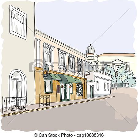 Old Town    Stock Illustration Royalty Free Illustrations Stock Clip