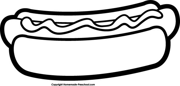 Pizza Clipart Black And White Hot Dog Clipart Black And White Png
