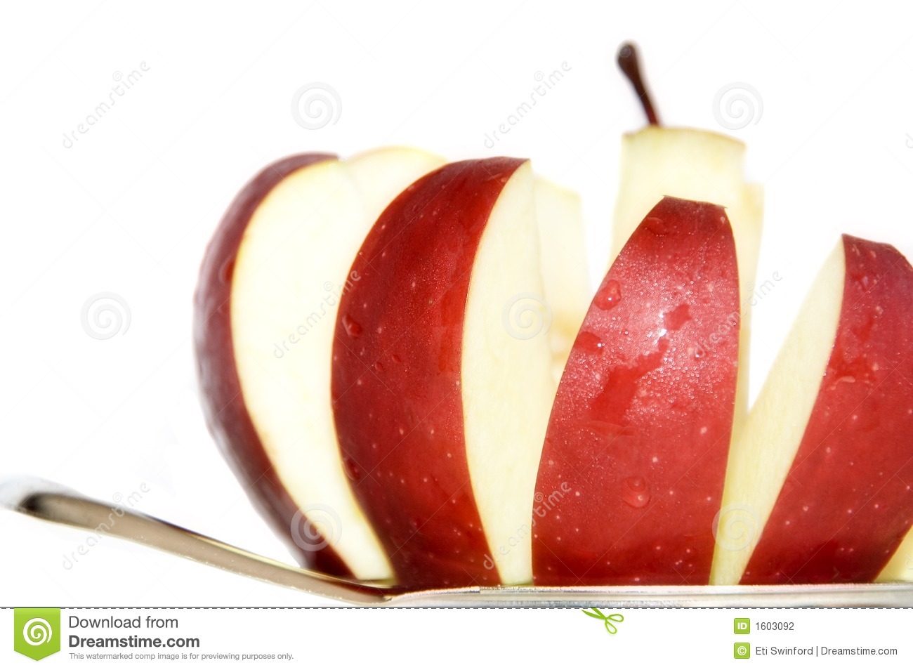 Red Apple Slices Clipart An Luscious Red Apple Freshly