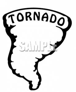 Royalty Free Clipart Image  Black And White Tornado