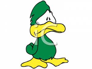 Sad Duck   Royalty Free Clipart Picture