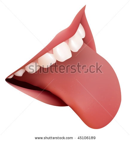 Stock Vector   Vector Illustration Of Open Mouth Tooth And Tongue