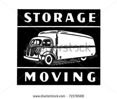 Storage Moving Retro Ad Art Pixel Art Vector Illustrated Moving