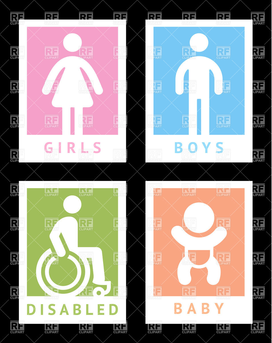 Toilet And Baby Changing Room Stickers Icons And Emblems Download