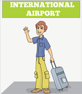 Traveler At An International Airport