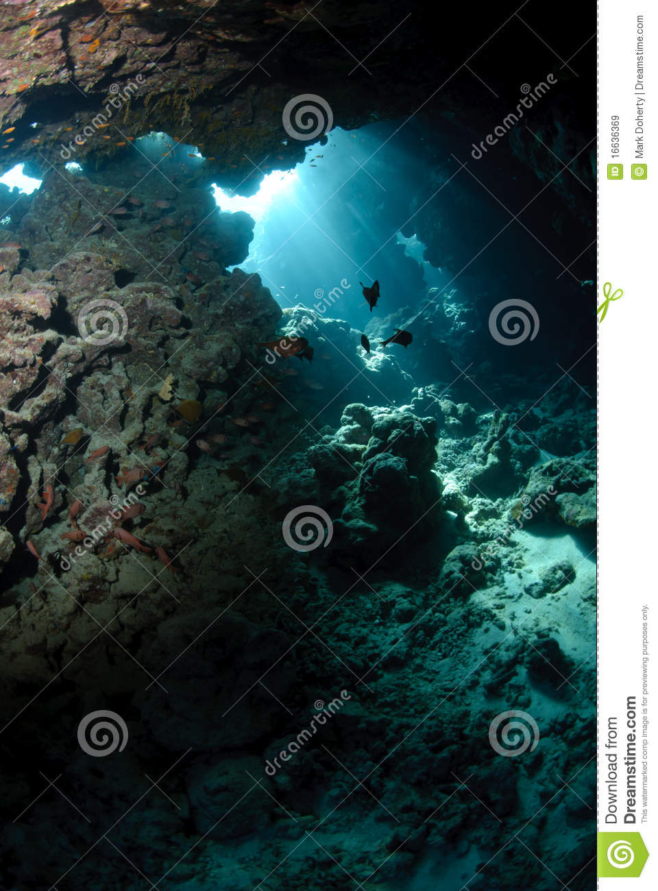 Underwater Cave And Sunlight Royalty Free Stock Images   Image