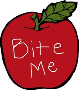 Bite Me Apple Clip Art At Clker Com   Vector Clip Art Online Royalty