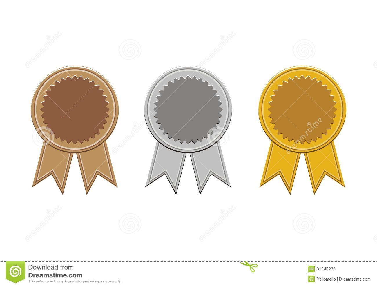 Bronzesilver And Gold Medals Stock Photography   Image  31040232