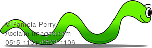 Clip Art Image Of A Cartoon Inch Worm   Acclaim Stock Photography