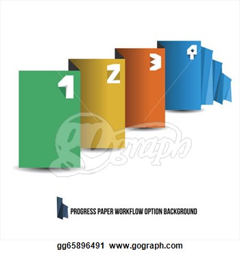Clipart   Paper Infographic Workflow Option Banner  Stock Illustration