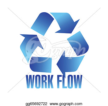 Clipart   Workflow Symbol Illustration Design Over A White Background