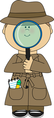 Detective With Magnifying Glass Clip Art   Detective With Magnifying