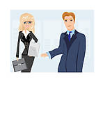 Formally Dressed People In Office Business Meeting   Clipart Graphic