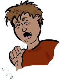 Full Version Of Boy Coughing Clipart